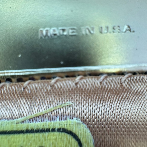 Vtg MCM  Whiting & Davis Tortoise Enamel Mesh Gold Framed Purse Bag Lucid Chain - Picture 6 of 15